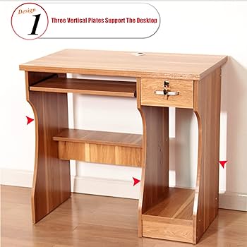 Amazon | 狭いスペース用の小型コンピュータデスク、引き出しと